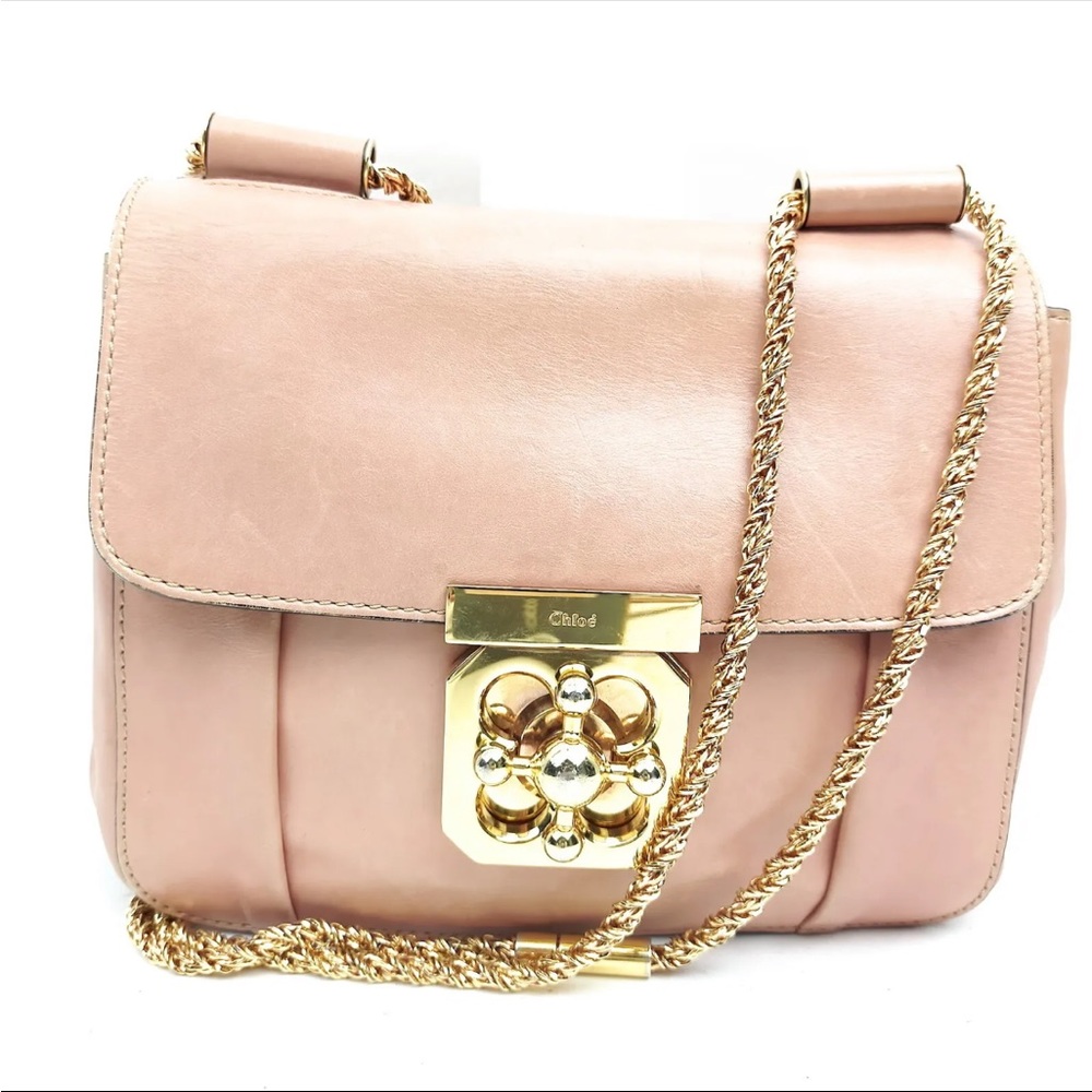 Pink Leather Chloe Elsie Handbag